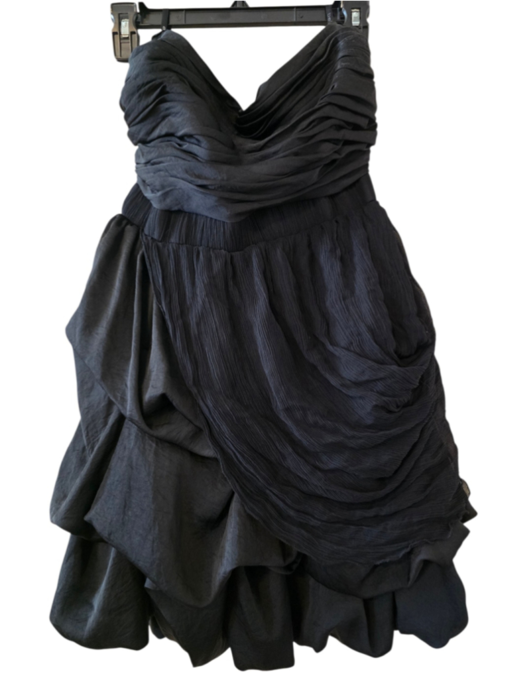 Women's Bebe Black Strapless Ruched Cocktail Dress Size M - Picture 1 of 4